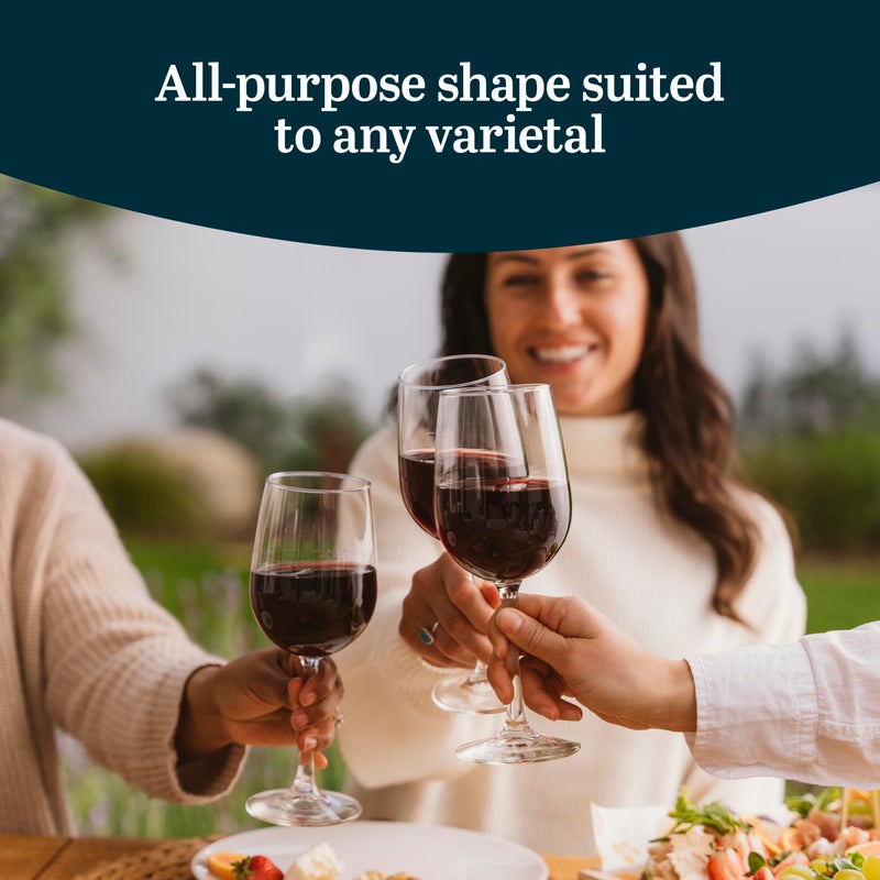 Libbey Vina Tall Wine Glasses Set, All Purpose Red and White Wine Glasses Set of 12, Professional Grade Glass Wine Glasses for Gatherings, Events - Image 4